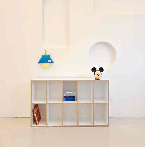 バニー キッズ本棚 2段［2種］