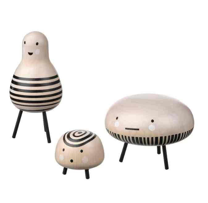 DVARGTALL オブジェ 3種セット, ウッド・ブラック