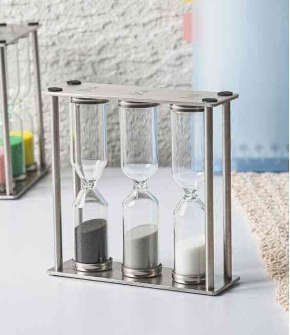 2分/3分/5分 一体型 スチール砂時計［2色］