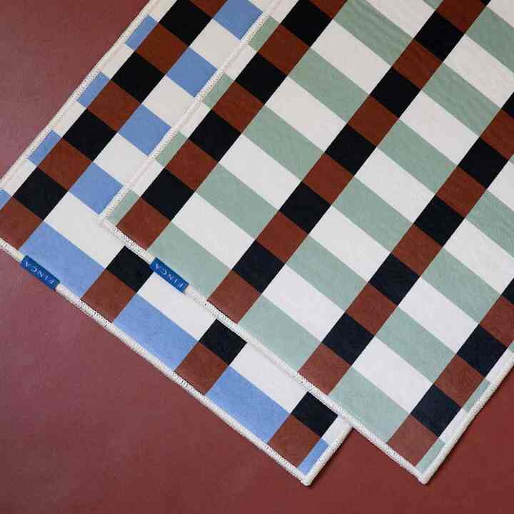 マルチチェック ラグ［2色］