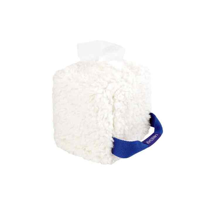 TISSUEBOX COVER MINI WITH HANDLE NEW WHITE