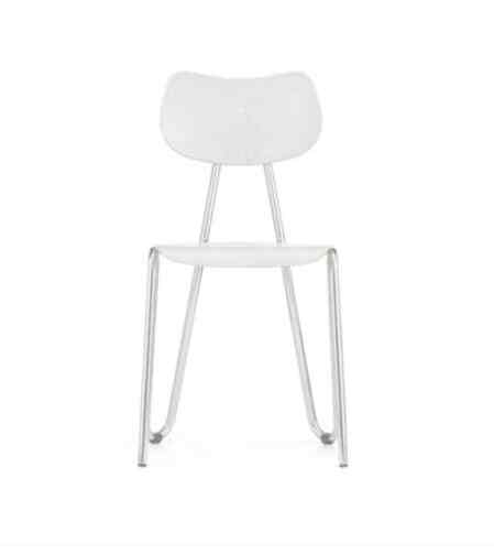 Arno 417 チェア White Stained Beech/Chrome Frame