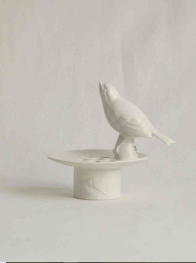 The bird グラスカバー フラワーベース WE