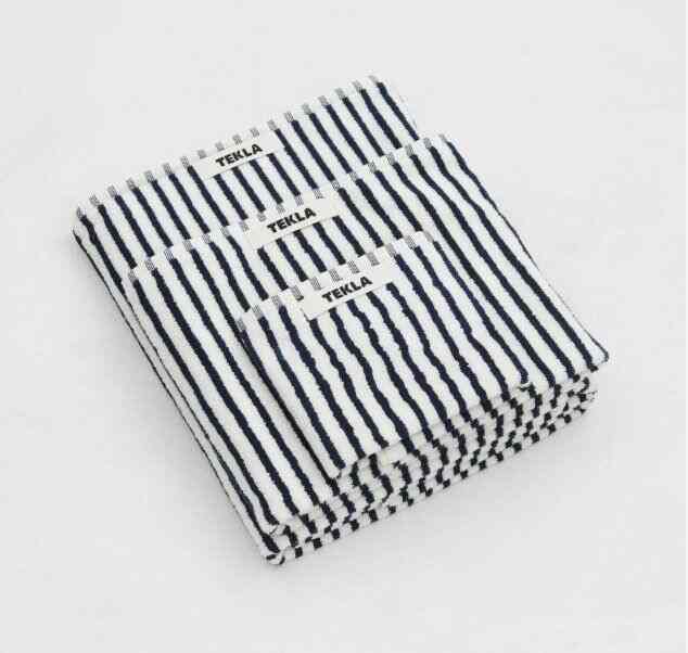 ストライプ柄 ハンドタオル 50×90