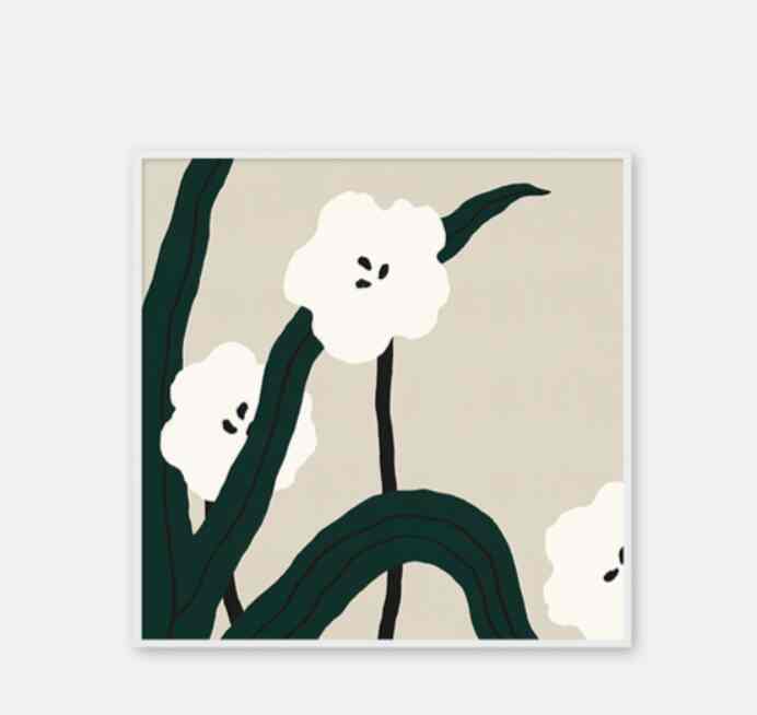 【Jae】 wild flowers_beige ポスター