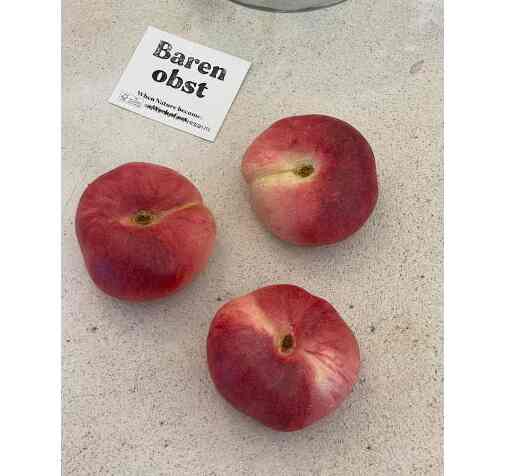 フルーツオブジェ ピンク 平たい桃