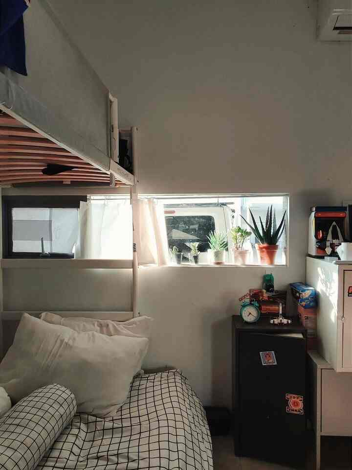 Habis naro tanaman2 kecil di depan jendela kamar. Kalau darii depan jadi terlihay cantik, dari dalam kamarpun juga terlihat cantik :)
#tinyhome #bedroom #kamartidur #plants #miniplants #kamaranak
