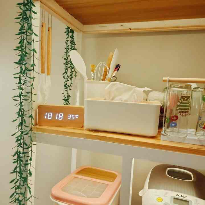 #dapur #jamdigital #desainwood #interiordapur #dapurmodern #dapurantik #jammeja 