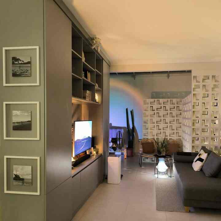 Movie or music night, power nap, or even TV dinner, you name it! Meski tanpa sekat, living room kami adalah tempat yang nyaman untuk bersantai, baik bersama seluruh keluarga maupun saat me time #BTNOAS8 #livingroom #titikbetah
