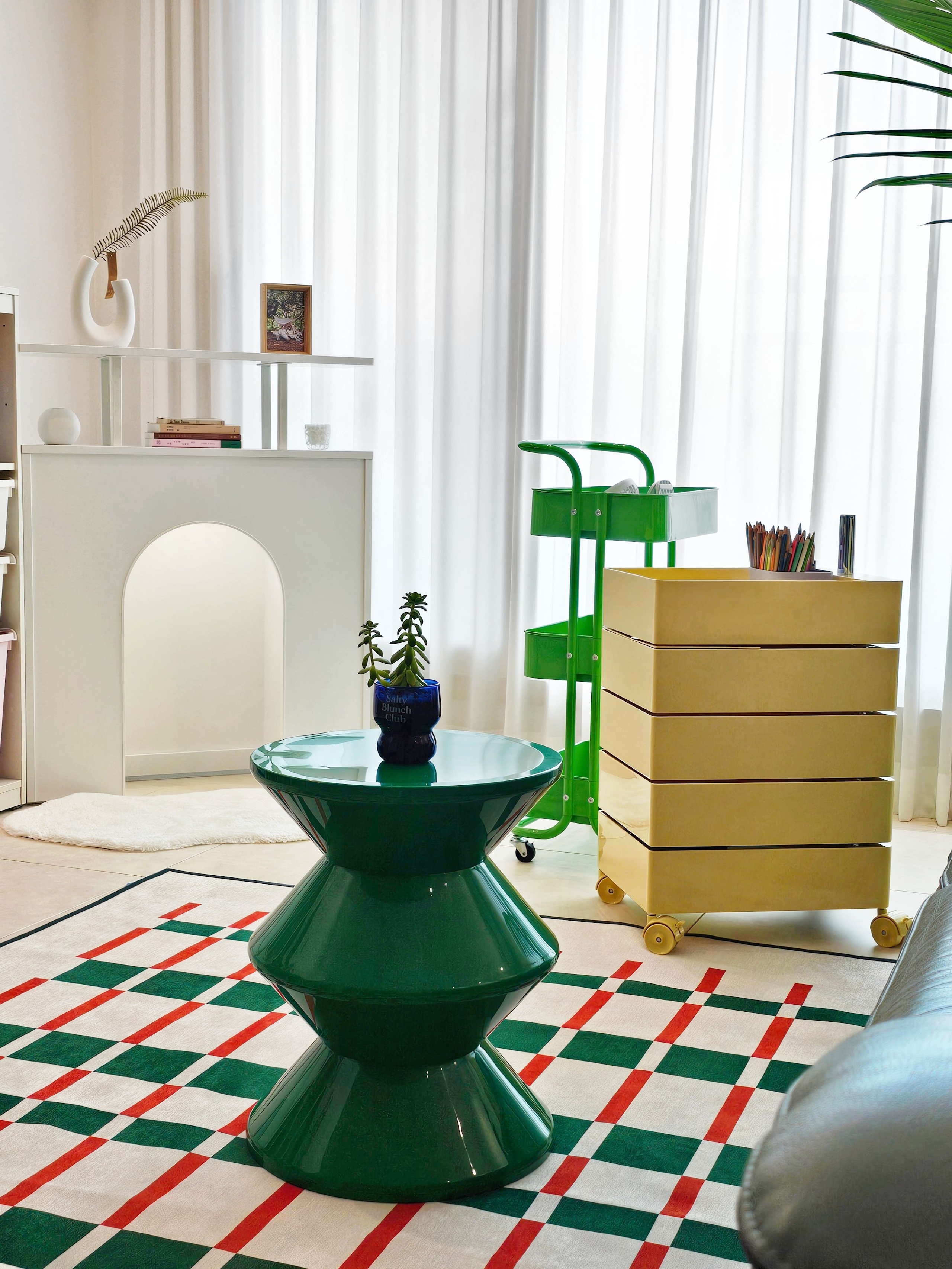 Checkered Chenille Mid-Century Area Rug user photo