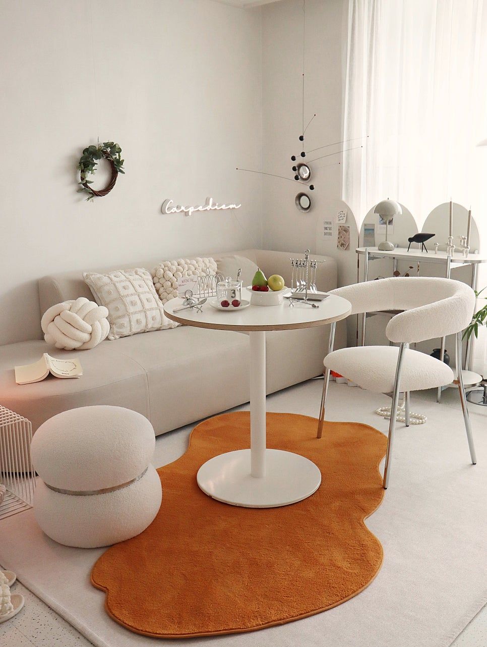 Ivory Bouclé Bubble Stool user photo