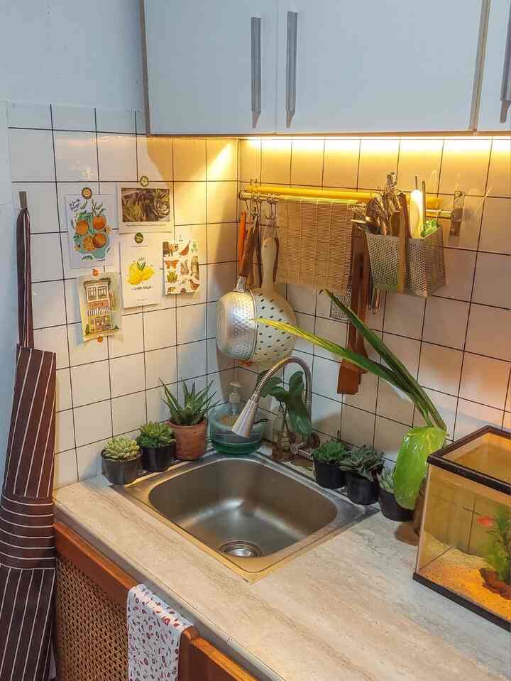Mewujudkan dapur ala ghibli, memasuki dunia menyenangkan lewat kegiatan sehari hari yang di romanticize oleh pernik lucu menyegarkan mata 🤩 
Salah satunya dengan membeli tanaman sukulen segar ini. Kamu bisa mencobanya dengan yang artifisial jika tidak ingin membeli tanaman hidup 🪴 #MyHouseInspiration #kitchenset #dapurkayu 