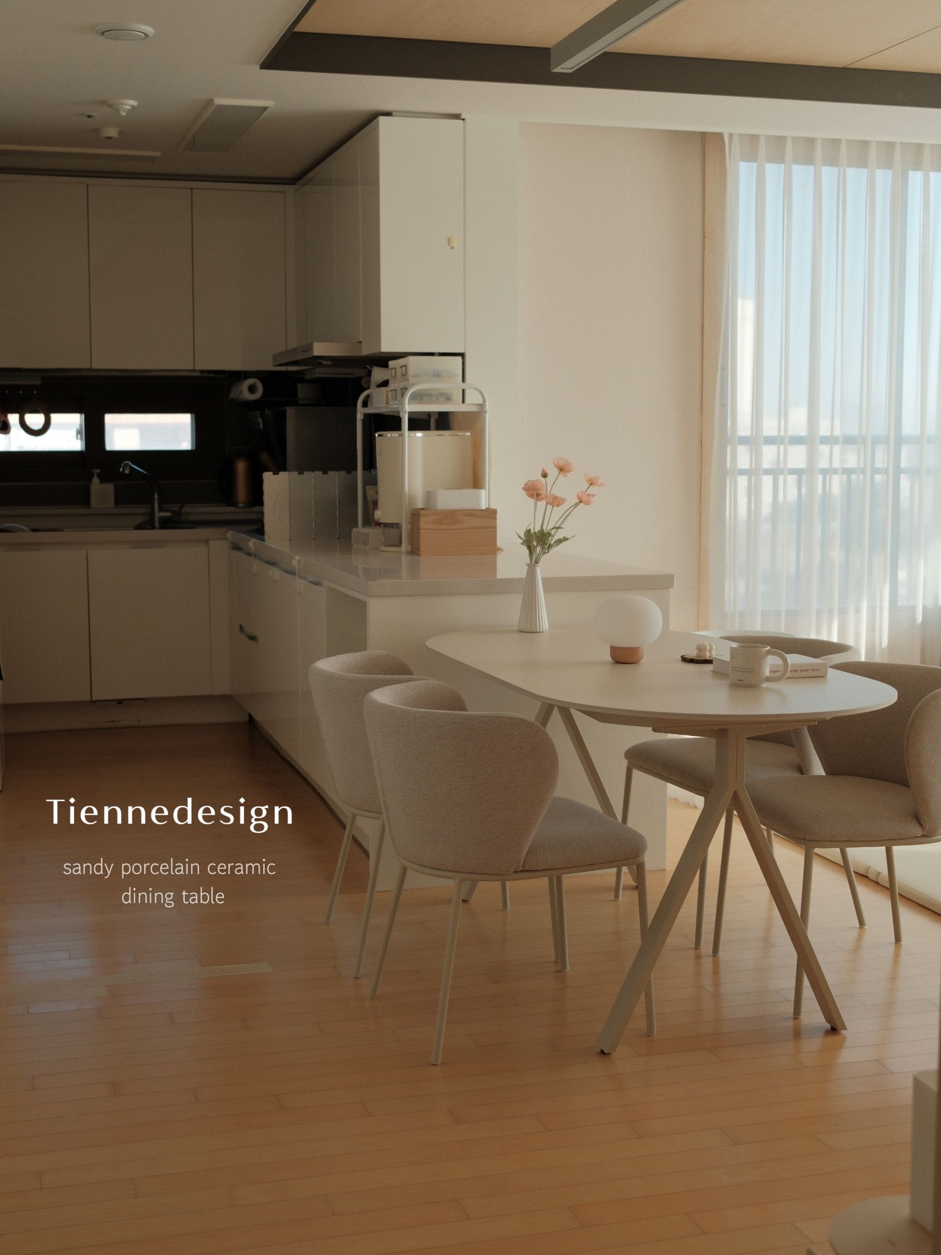 Double-Sided Ceramic Oval Dining Table user photo