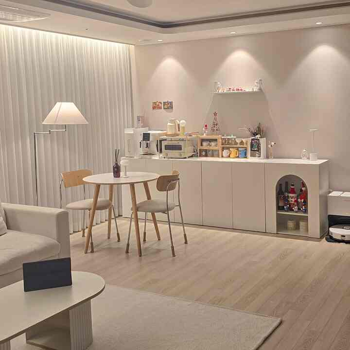 ソノ ホワイト ダイニングテーブル 2size (60cm/80cm)を使ったコーディネート 3