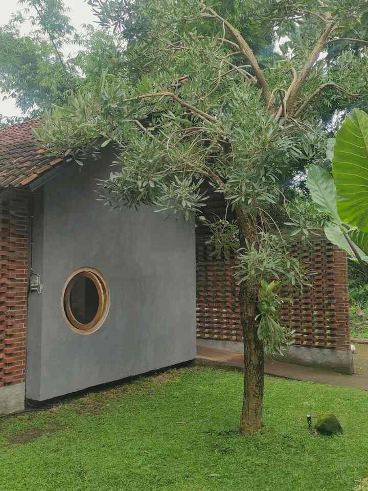 BEFORE : Kandang kambing dan hutan 🐐🐐🎋🌲
AFTER : Rumah di tengah hutan 🏡🎋🌲🌳

Perjalanan panjang kami membangun hunian.
Kadang kalau lihat foto sewaktu pembangunan masih suka heran. Bisa juga kita berproses dan adaptasi di lingkungan seperti ini? 
Semoga dengan kita tinggal di sini menjadi betah dan berkah untuk semua. 

Photo 1 & 2 : Facade After & Before
Photo 3,4&5 : North Garden After & Before 
Photo 6&7 : Tangga After & Before
Photo 8&9 : Office After & Before

#semenrumah #rumahtropis #lamputaman #rumput #taman #fasad #pohonrumah #rumahkampung
#MiniHouseTour #CeritaRumahku #InspirasiRumah