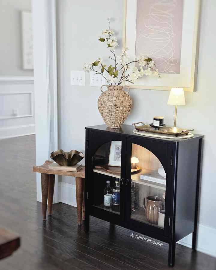 Affordable arched cabinet
#cabinet #candle #cordlesslamp #vase #neutralhome #targethome