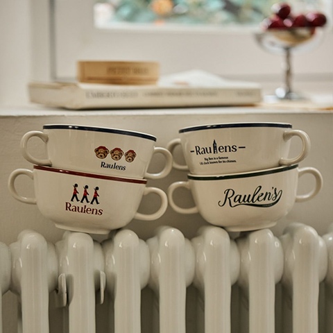 테이블 위 런던 빈티지 감성 그릇세트/수저통/식판