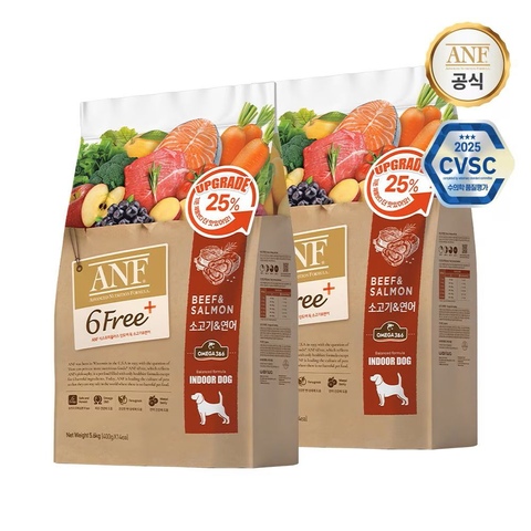 식스플러스 강아지사료 소고기연어 11.2kg