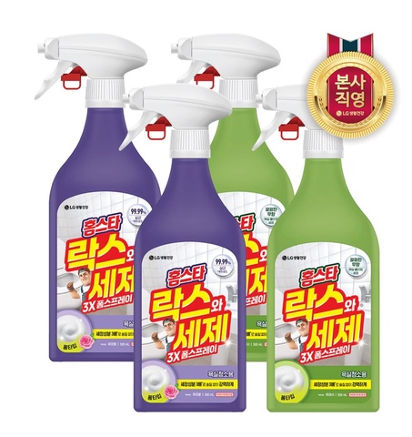 홈스타 락스와세제 3X 스프레이 500ml x 4개