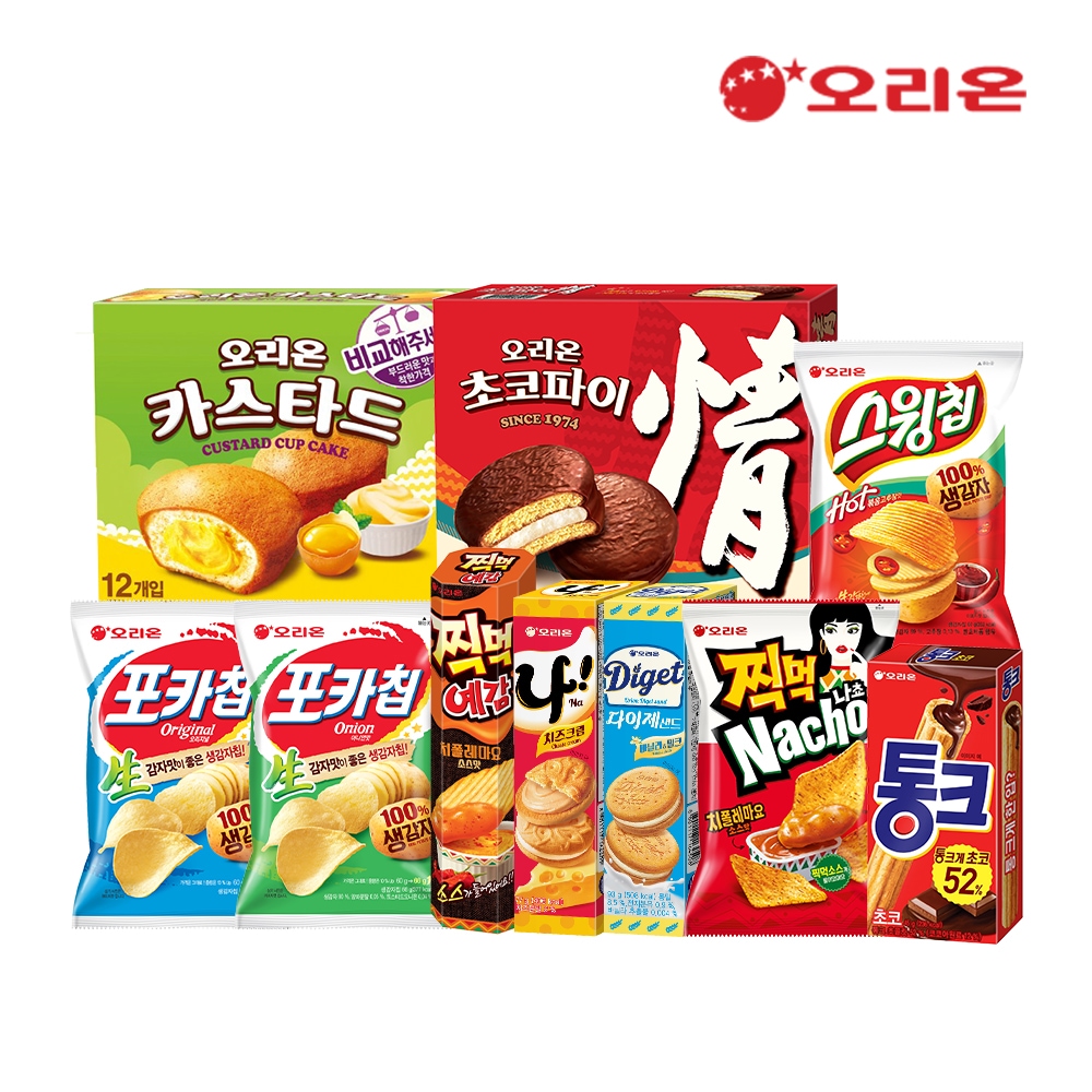 오리온 비쵸비(125g)x5개+통크(45g)x5개 +다이제씬(84g)x5개 외 골라담기