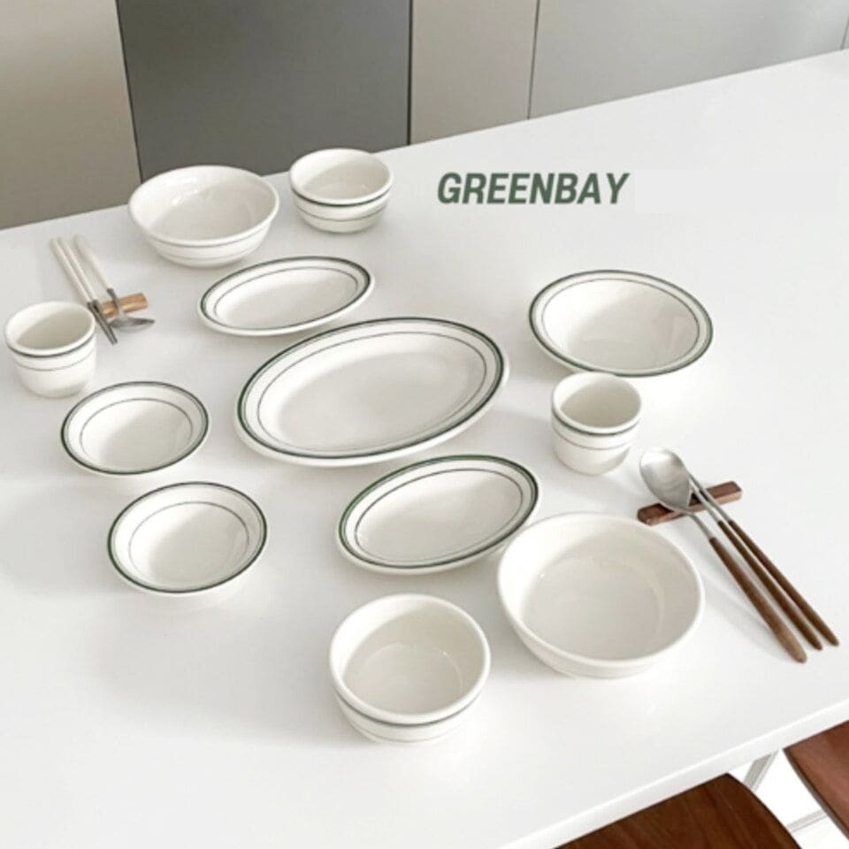 Tuxton Green Bay 2人用 韓国料理 食器セット グリーン 陶磁器