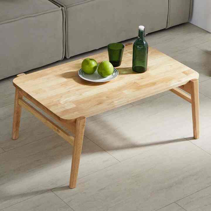 Ellip ウッド 折りたたみ ローテーブル［2色・2サイズ］