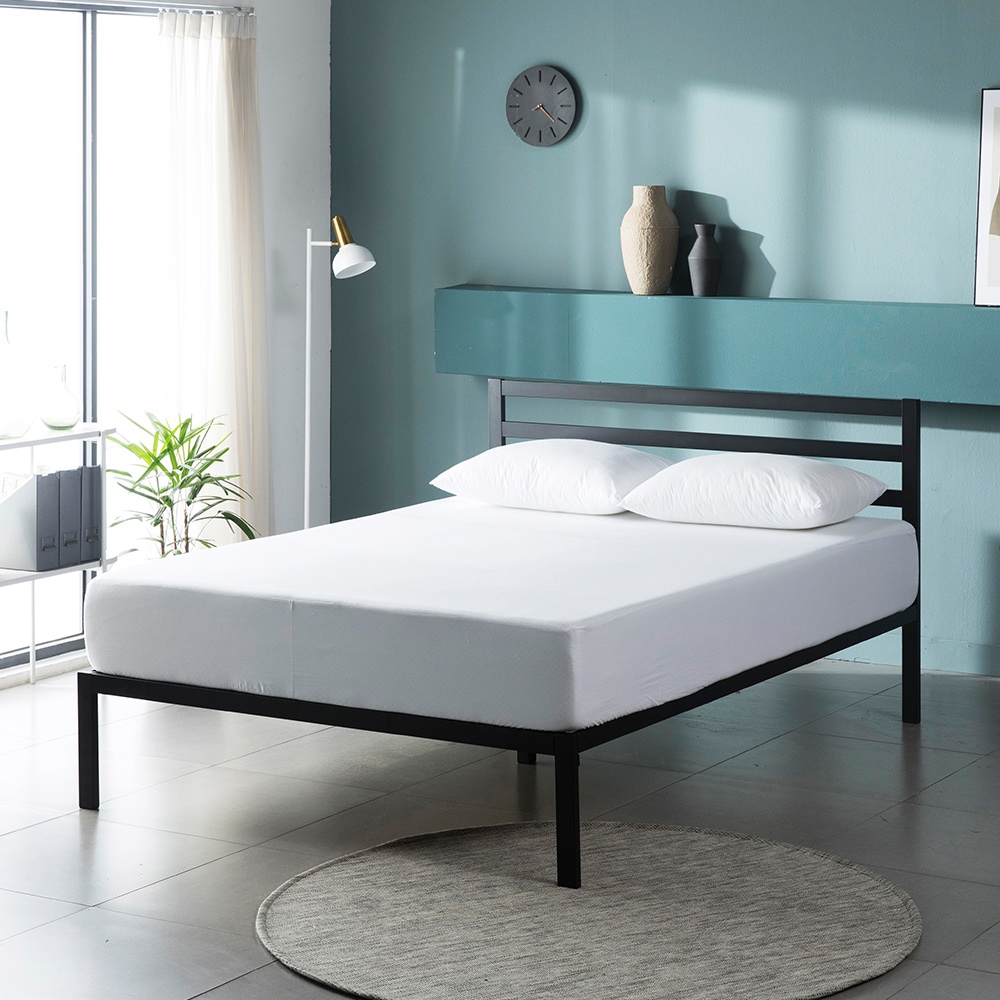 지누스 1500H 철제 침대 프레임 2colors (SS/Q/K) - _퀸/블랙 