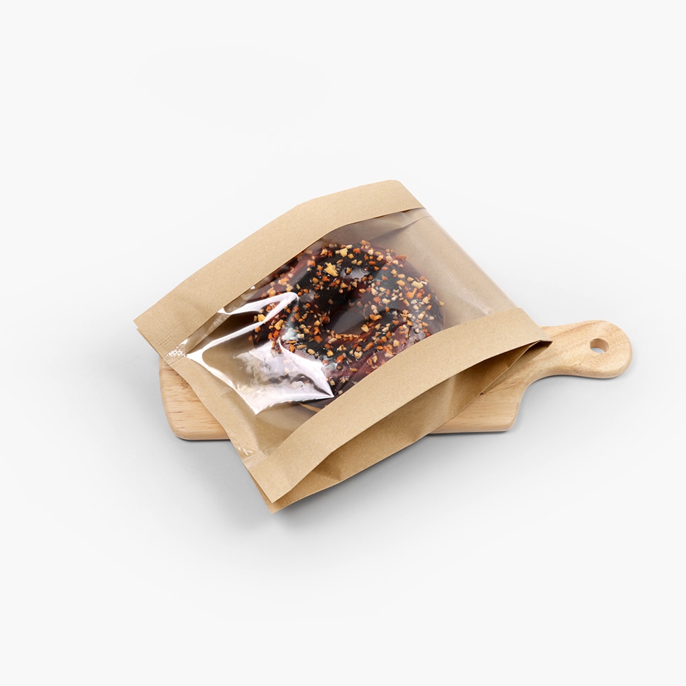 해피팩 KP 바게트 크로와상 베이글 맘모스빵 베이커리 포장 크라프트 창봉투 100장 / 5size - KP 창봉투 중소 100장