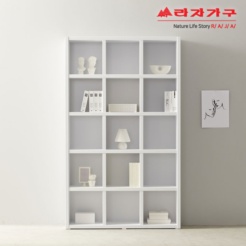 라자가구 위드 플러시 1200폭 3단 책장 도어형 jy244 - 9) 1200폭 5단 책장 오픈형 jy242c_화이트 