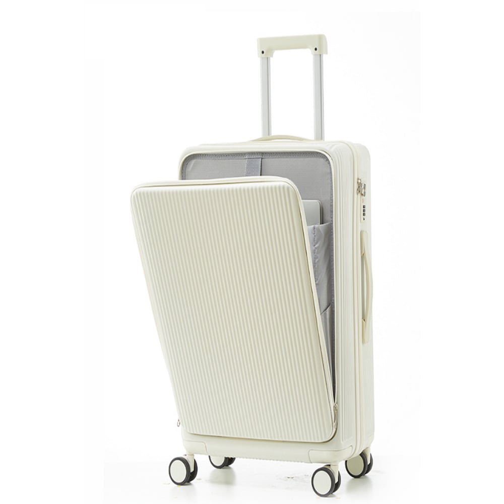 [오늘출발] [신상품] 캐사랑 20인치캐리어 기내용 화물용 여행용 튼튼한 컵홀더 22인치 24인치 캐리어26인치 - 화이트_24인치