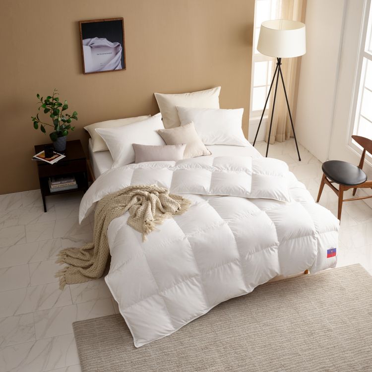 폭스베딩 겨울용 시베리아 숨 쉬는 텐셀 구스 이불(솜털95%)-싱글800g/퀸1000g/킹1200g - 퀸(200X230)1000g 