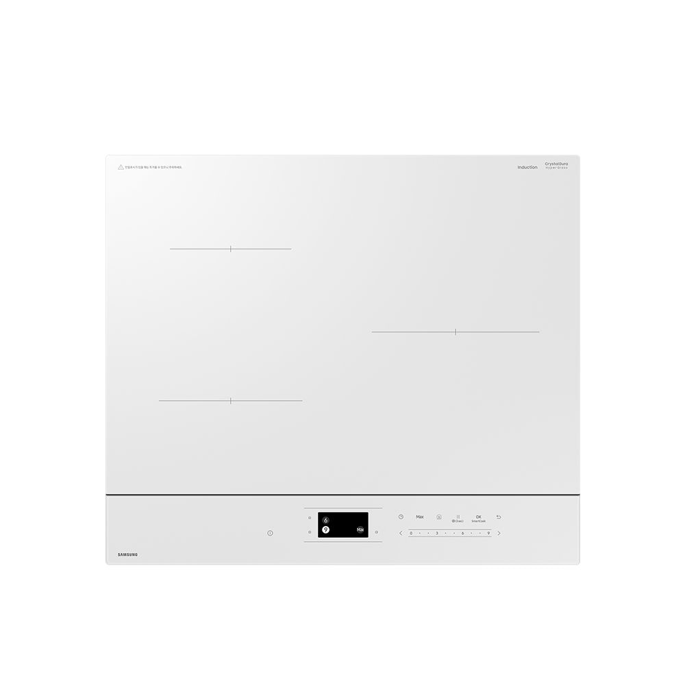 삼성전자 비스포크 NZ63DB607CFH 3구 AI인덕션 물끓음감지 - 조작부 화이트 NZ63DB607CFH