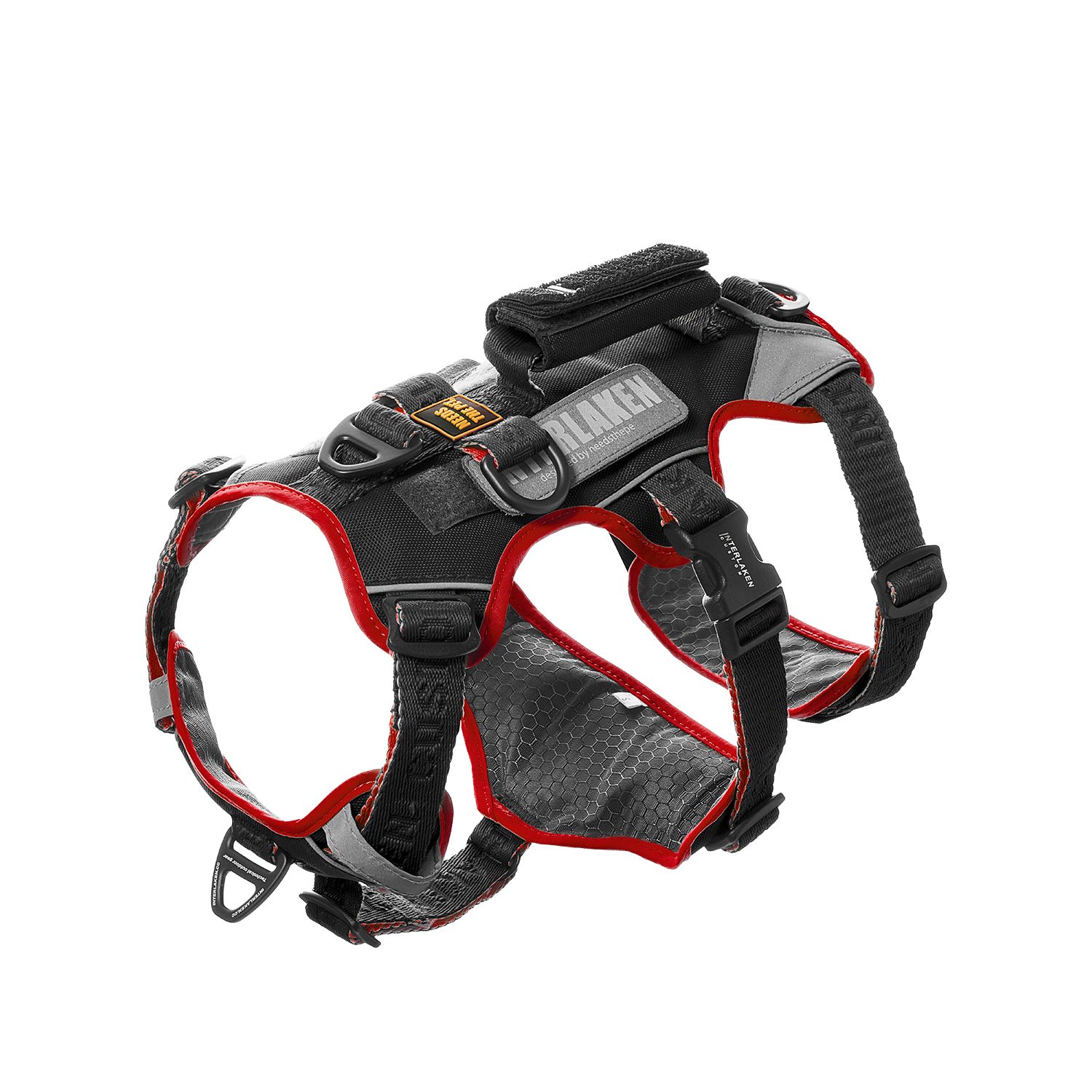 니즈더펫 인터라켄 어스텍 슬림 3.0 하네스 - 다크그레이레드_M