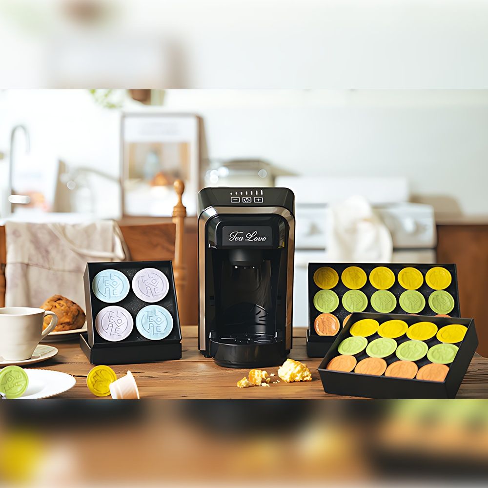 티러브코리아 티&커피머신 및 보이차 티캡슐(네스프레소 12입, 돌체구스토 4입 호환) - 티러브 듀얼 머신+보이차 티캡슐 2박스