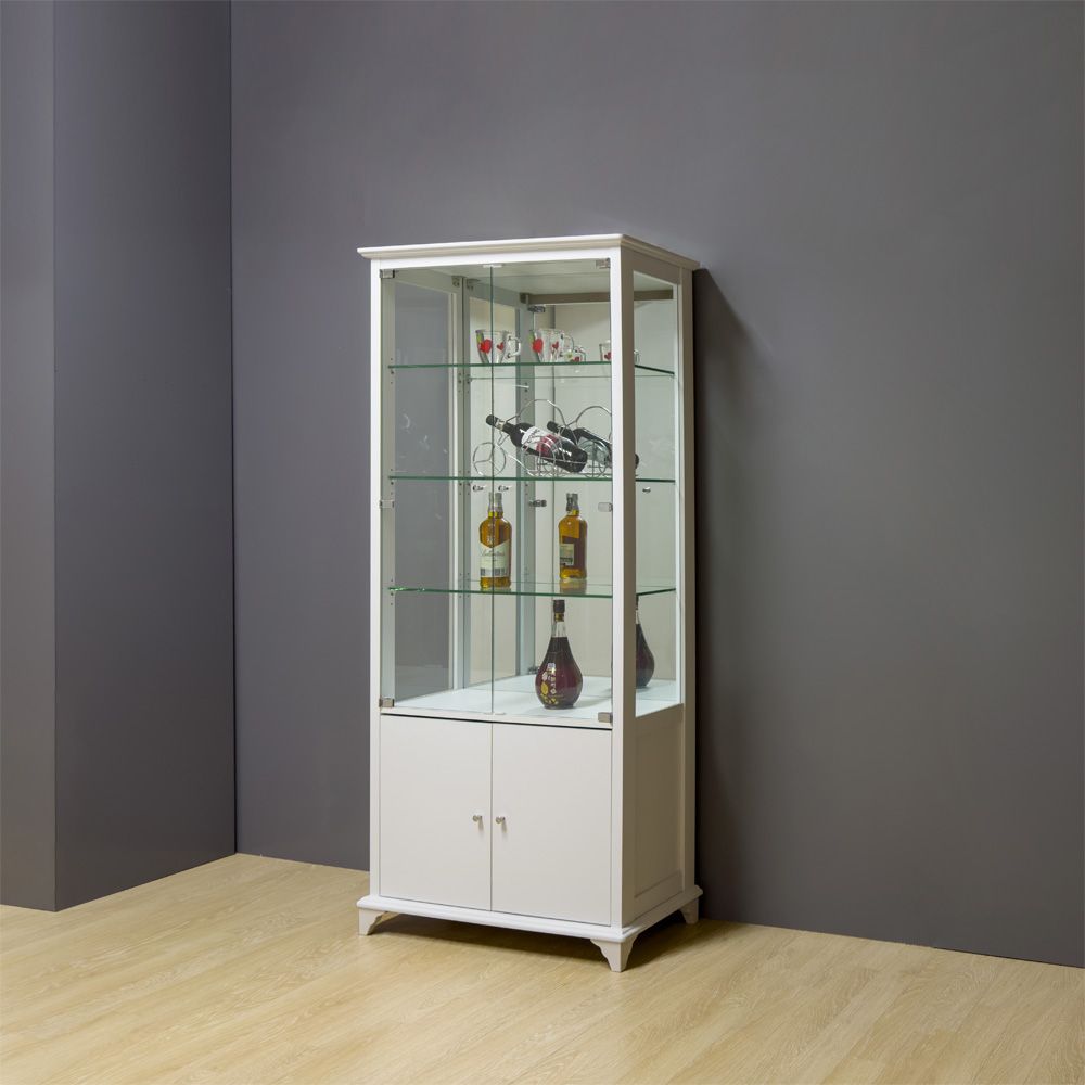 [신상품] 아시수 아로마 5단-도어 장식장 / 장식장 양주장식장 거실진열장 피규어장식장 LED장식장 - 도어형_화이트