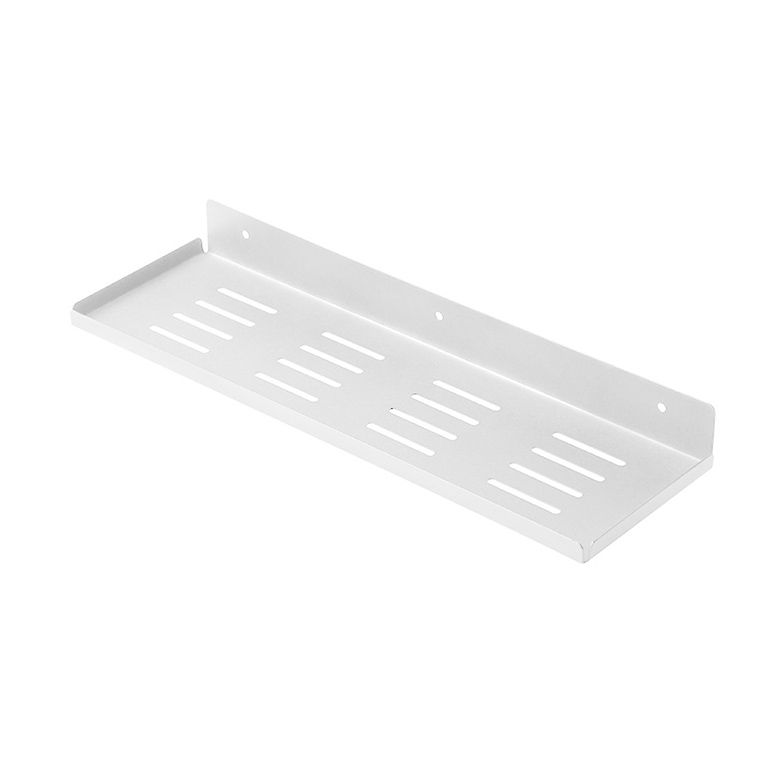 [오늘출발][신상품]제이라이프 베루스 주방 욕실 무타공 벽부착 벽걸이 철제 다용도 수납 정리 선반 벽선반 - 베루스-화이트 40cm