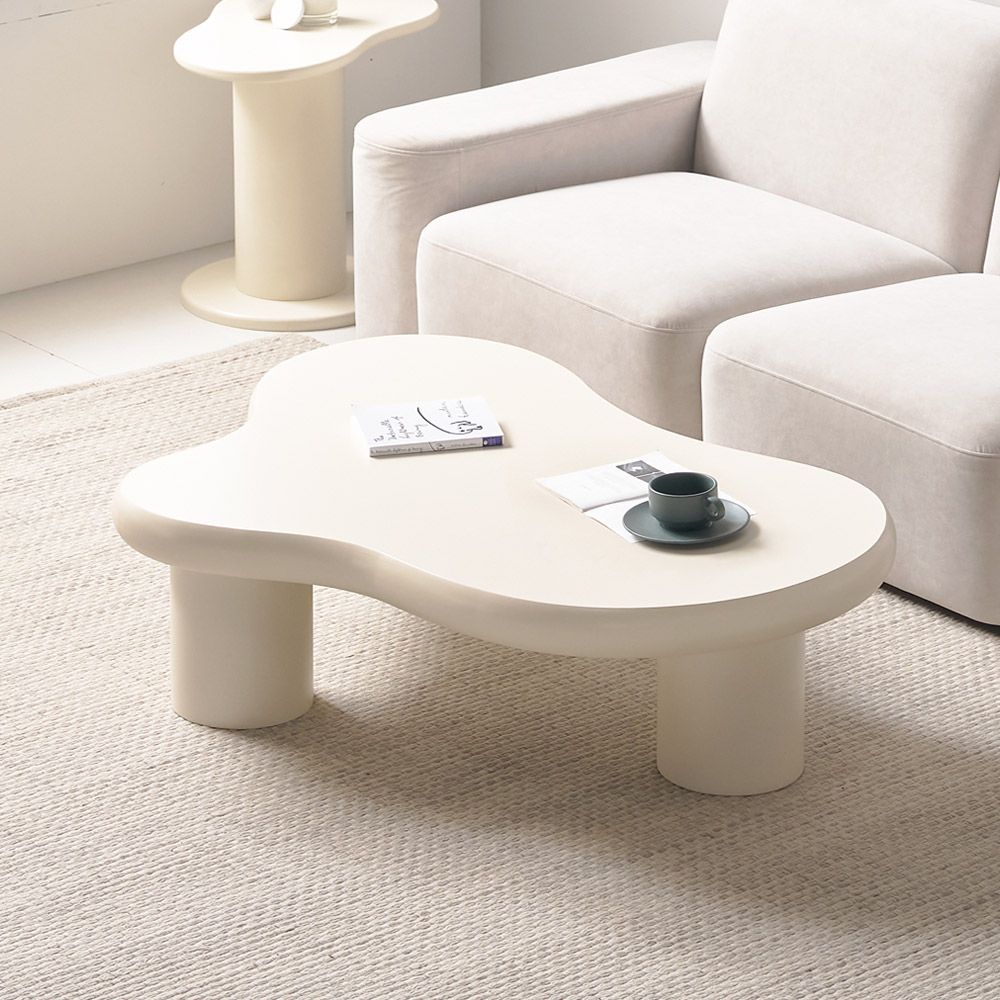 프리메이드 인테리어 비정형 거실테이블 좌식 소파테이블 사이드 침대테이블 - 클라우드 거실테이블1000 