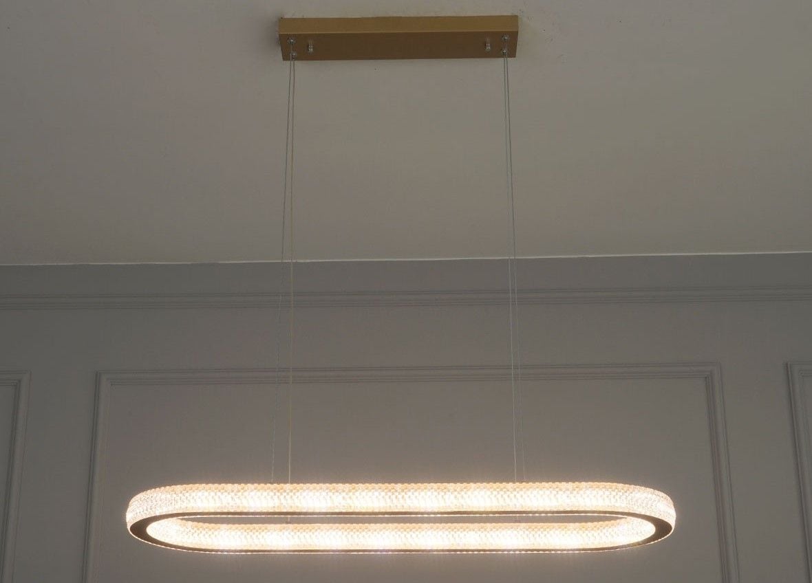 [신상품] 더엘이디 디올 LED 식탁등 50W 크리스탈조명 펜던트 조명 - 샴페인골드(소)