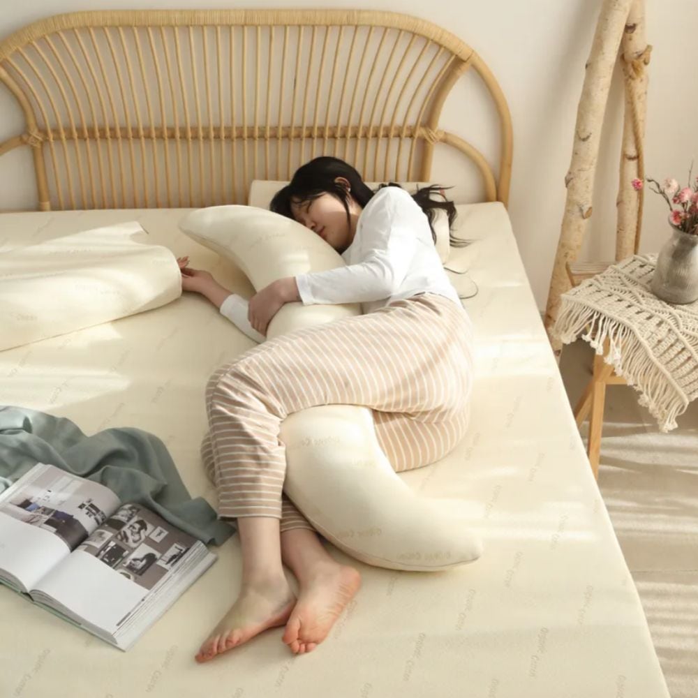 [오늘출발] [신상품] 슬립앤슬립 오가닉 S자형 롱쿠션 임산부 바디필로우 바디베개 죽부인 안고자는 긴베개 쿠션 다리 - 리얼오가닉 바디베개(오가닉커버 포함)