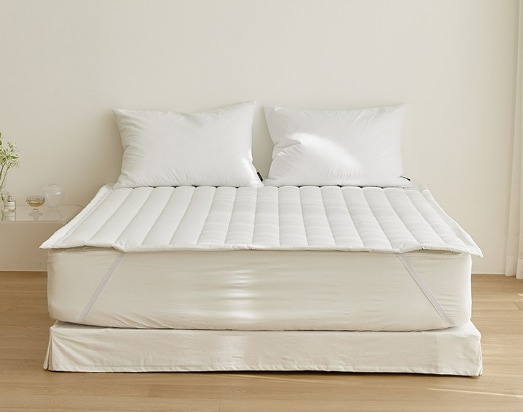 마틸라 도즈 60수 고밀도순면 고정밴드 침대패드 SS/Q/K 9color - 01. 화이트_K침대패드 