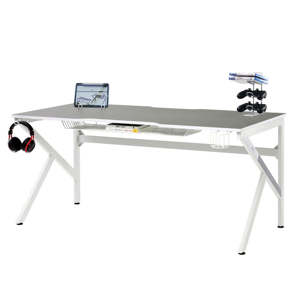 [신상품] 에이픽스 1인용 게이밍 컴퓨터책상 화이트 GD001 800W/1200W/1200LW/1600LW - 1600LW(1600x800)