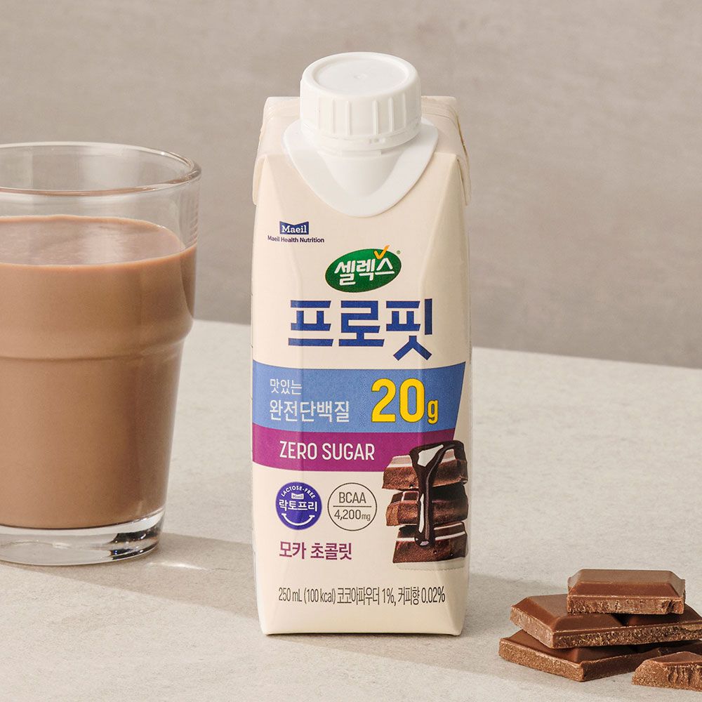 셀렉스 프로핏 완전단백질 4종 250ml 18팩/36팩 단백질 음료 - 모카 초콜릿 18팩