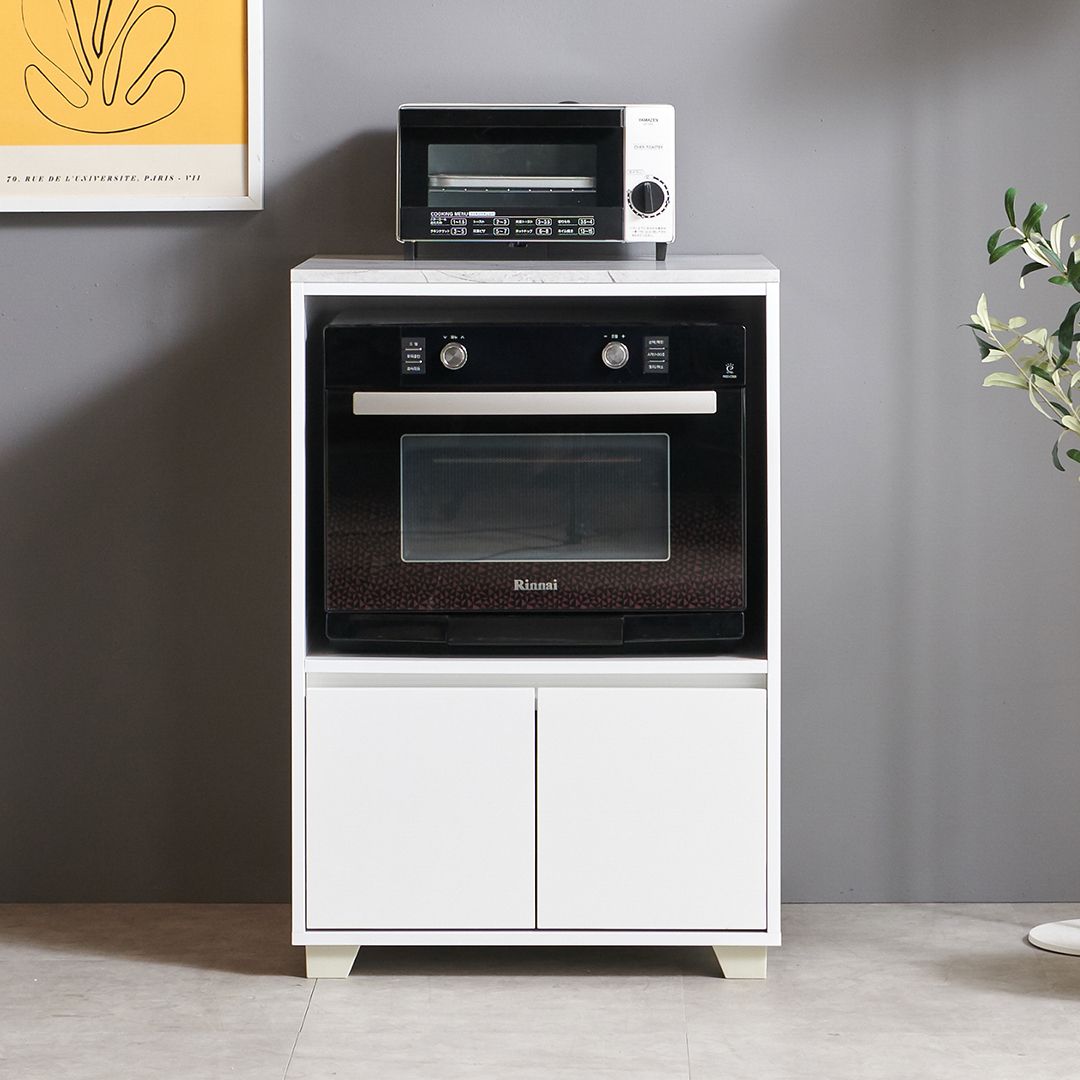 홈스빌 블레스 광파 900 주방수납장 오븐 밥솥 렌지대 수납 틈새 슬라이딩 보조 조리대 - 렌지대_화이트