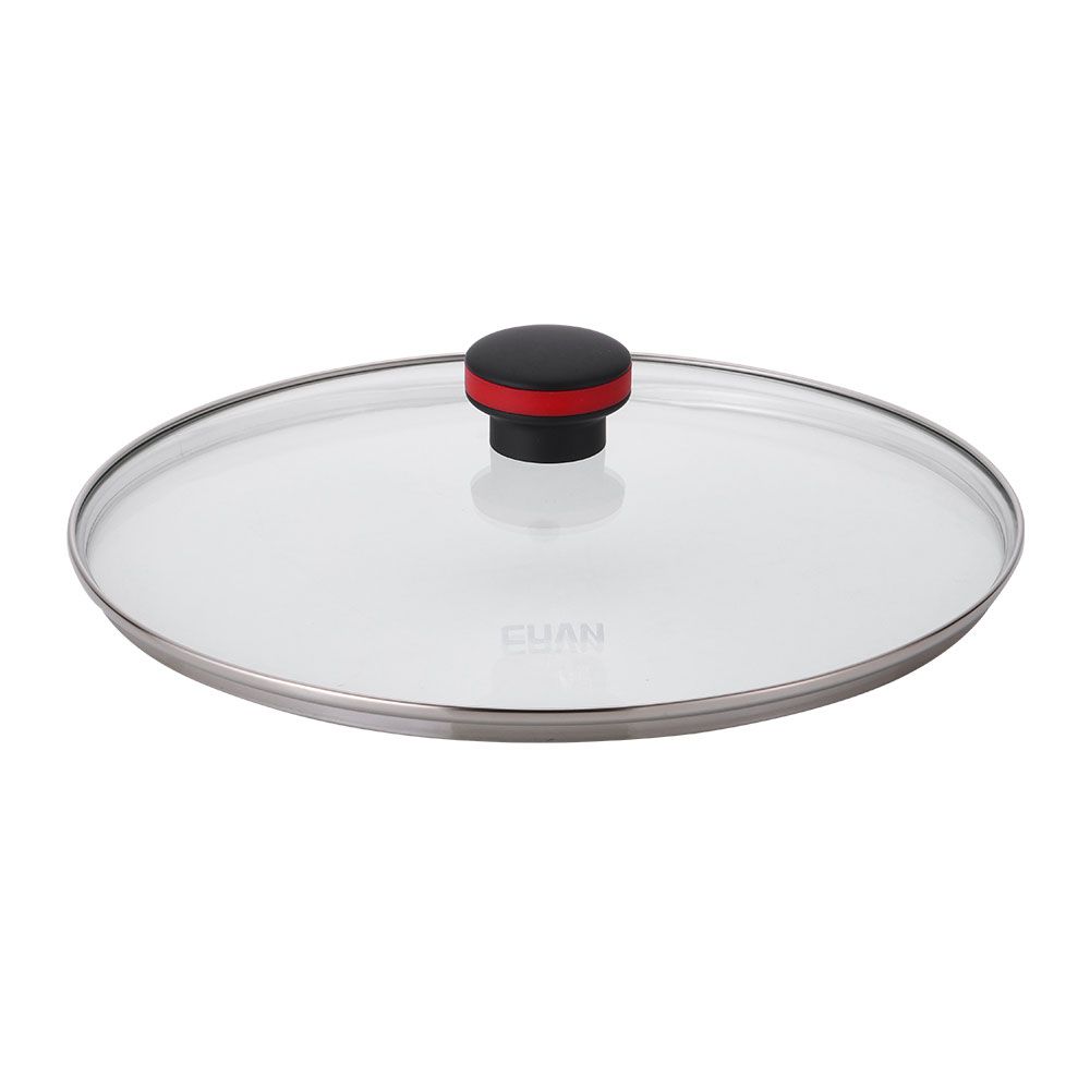 쿠안 인덕션 열감지 온도센서 프라이팬 레이디블랙 택1 - 4. 유리뚜껑 28cm