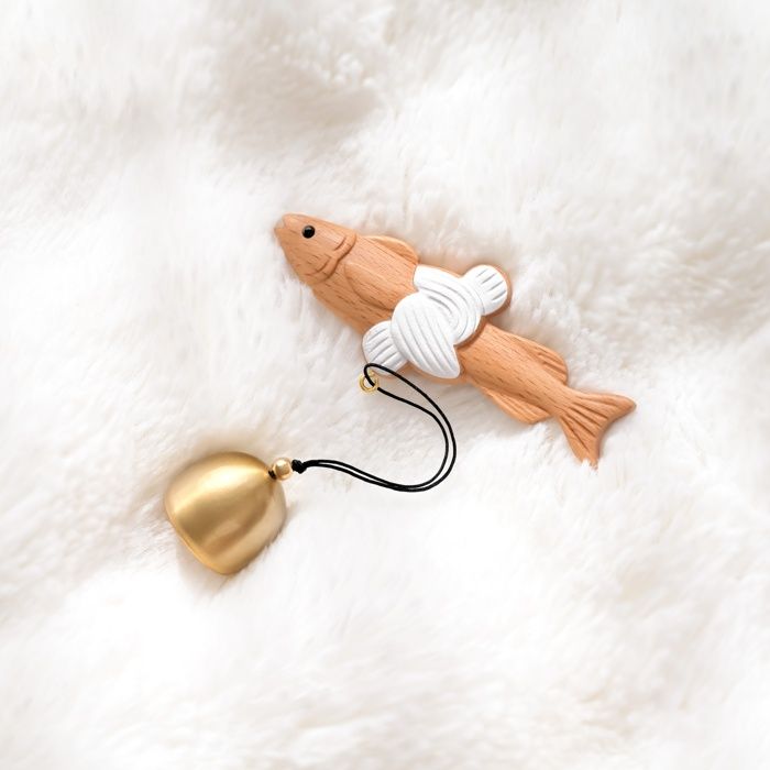 소프트블랑 행운 액막이 명태 마그넷 종 도어벨 현관문종 북어 개업 이사 집들이 신혼부부 선물 차량용 - 2SET