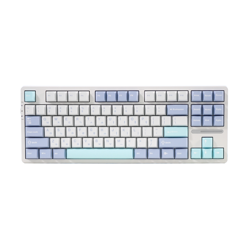 긱스타 GKG108AQ 유무선 기계식 키보드 풀배열 가스켓 리니어 게이밍 사무용 아쿠아축 - GKG108SS 스카이블루