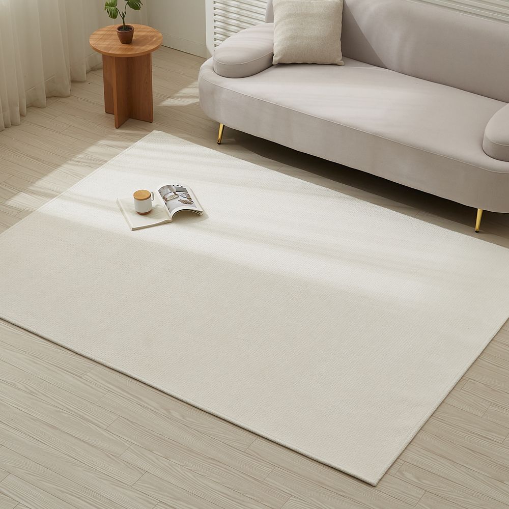 이든 먼지없는 물세탁 가능 단모 평직 러그 - 아이보리_주문제작옵션 (상담 이후 수량대로 구매해주세요)