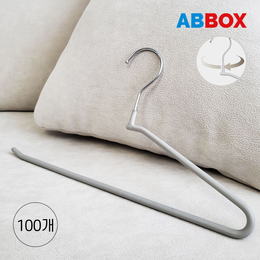 [오늘출발] [신상품] 에이비박스 [10% 특별 할인 ] 시그니쳐 마뜨 회전형 논슬립 어깨뿔방지 라운드 옷걸이 바지 치마걸이 - 회전형 바지치마걸이_100p