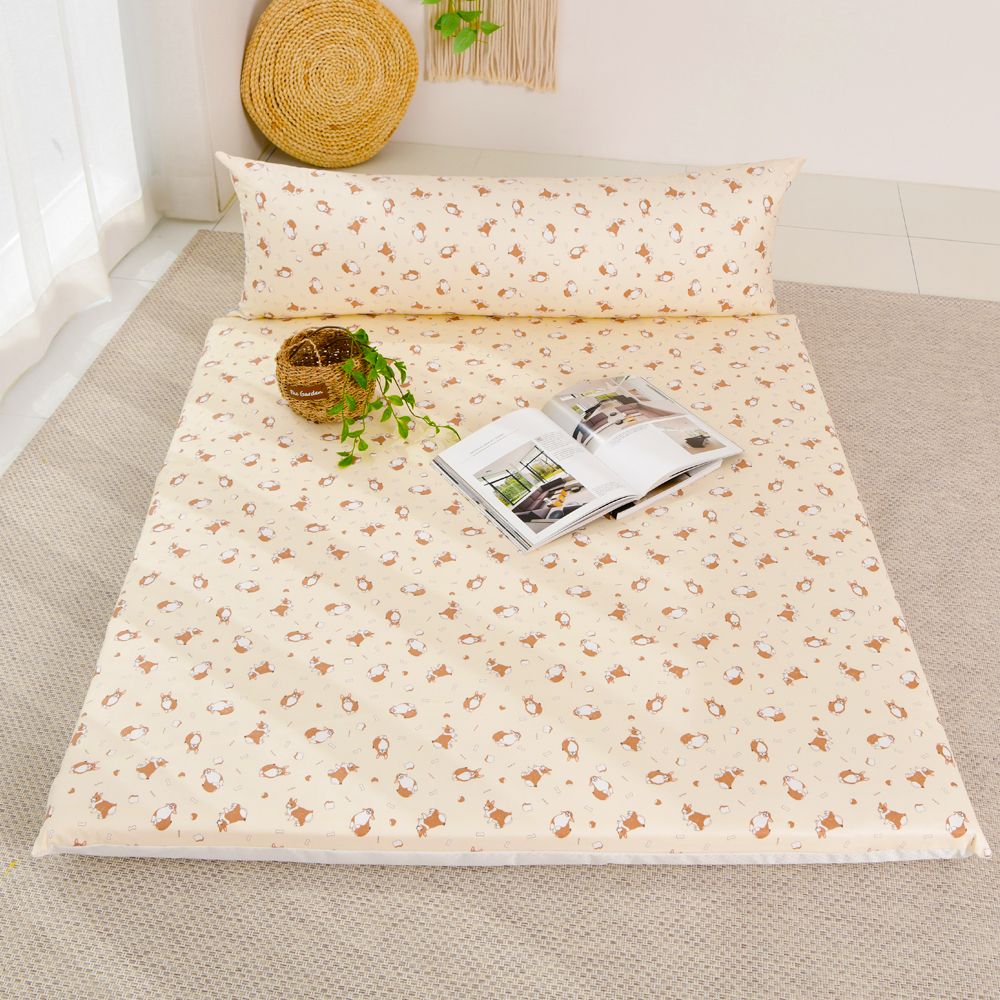 하우스칼라 유아 어린이 대방석 휴식매트 아기 영유아 낮잠매트 댕댕이브런치 - 댕댕이브런치 2인용_대방석+롱쿠션세트 솜포함