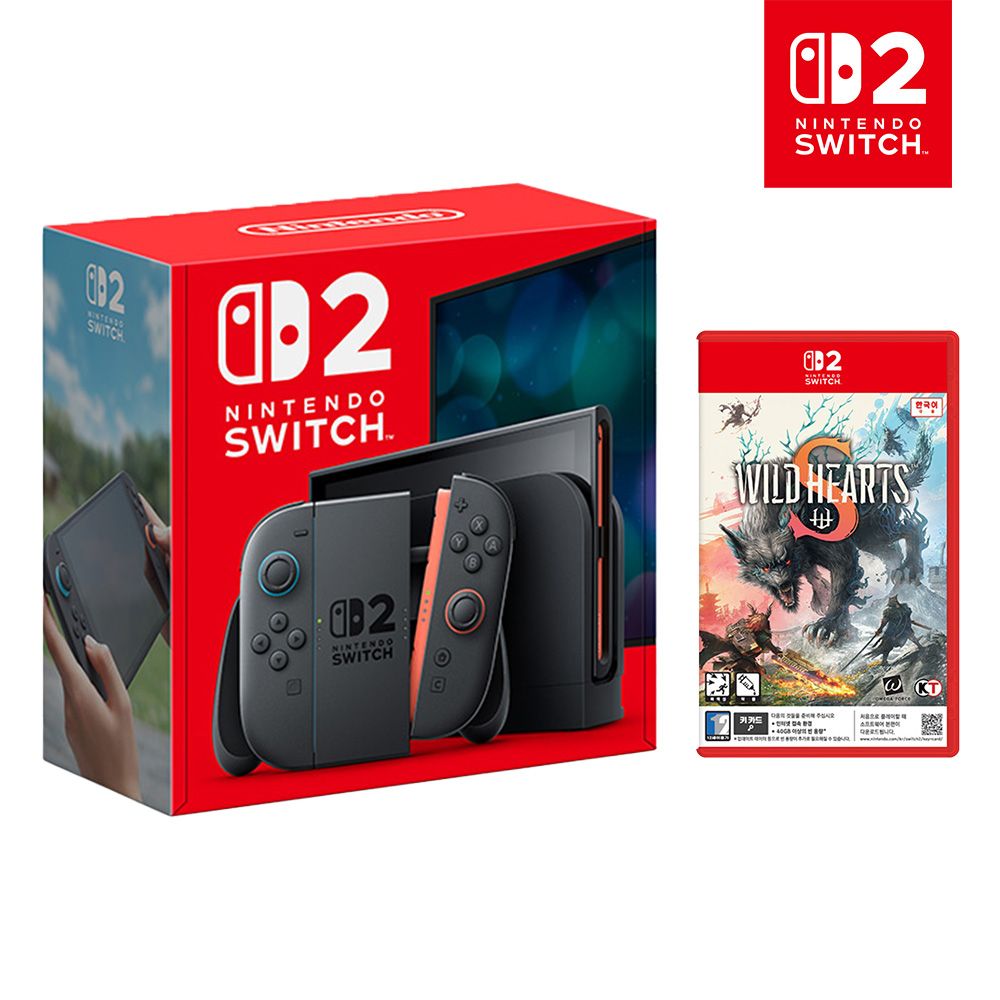닌텐도 스위치2 일반판 본체+게임타이틀 - 스위치2 일반판 본체_(S2)와일드 하츠 S